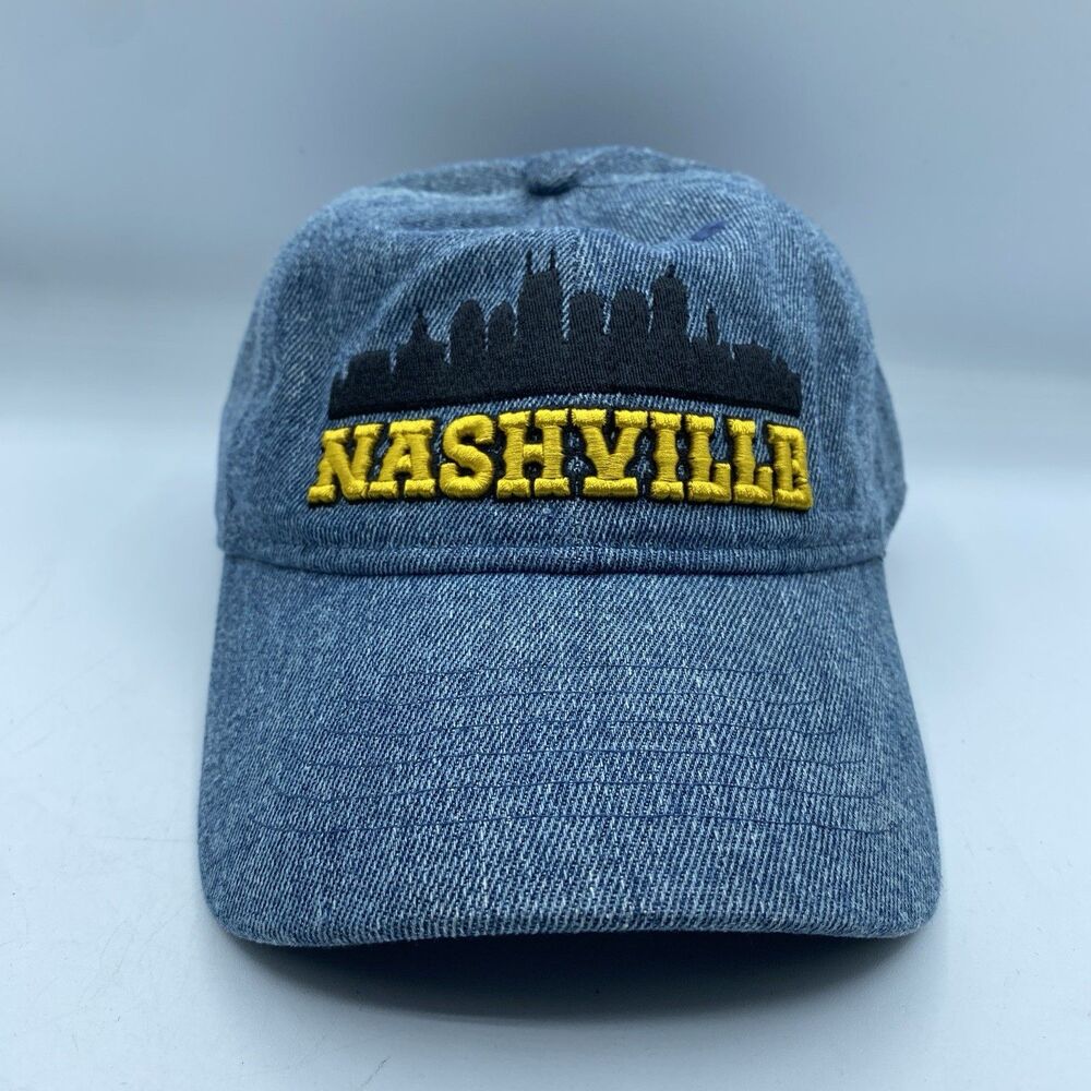 Coney Island Picnic Hat Nashville Hat Blue Denim Strapback Baseball Cap NWOT